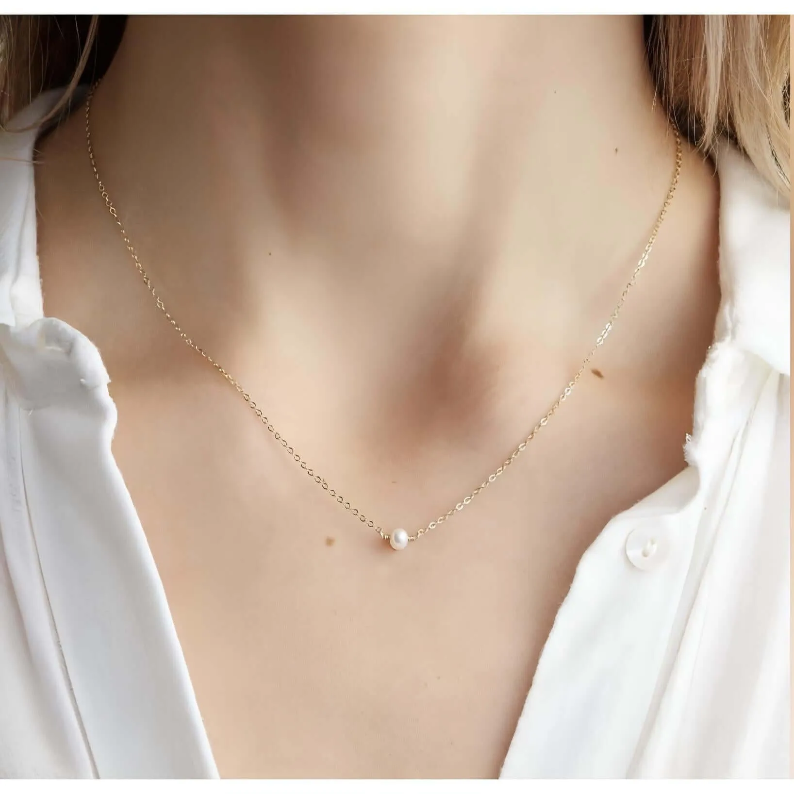 Claire Pearl Choker Necklace