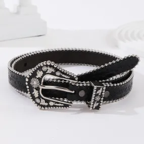 Classic new women's retro pin buckle belt style jeans belt