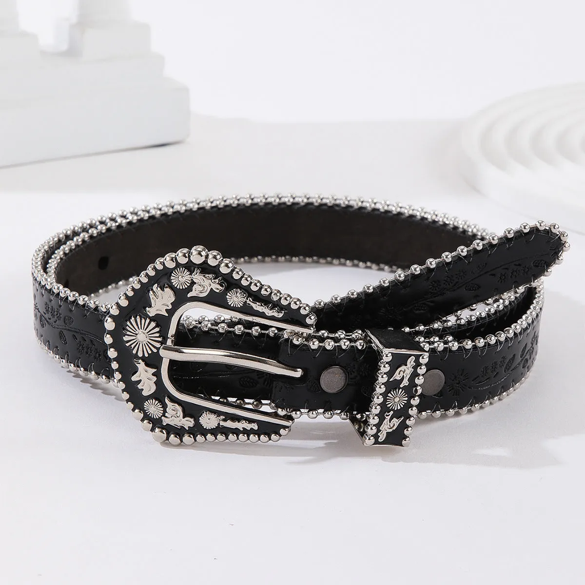 Classic new women's retro pin buckle belt style jeans belt
