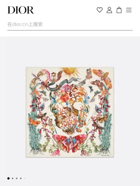 CLTH392 CD Butterfly Around the World 90 Square Scarf / 35.5 x 35.5 inches