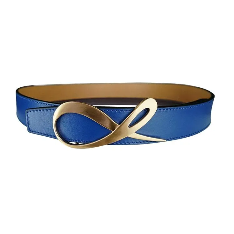 Cobalt Latte Rose Gold Belt