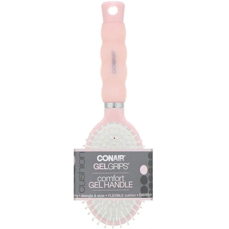 Conair, Gel Grips Paddle Hair Brush, Comfort Gel Handle 1 pcs