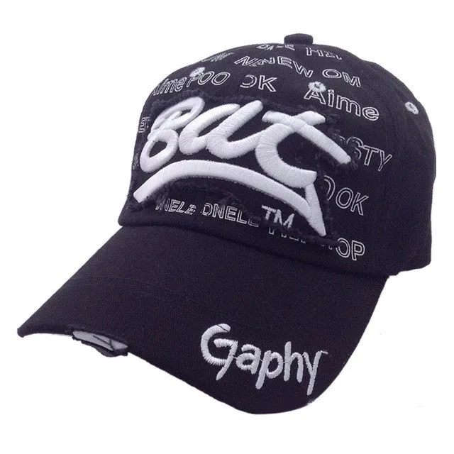 Cotton Mens "Bat" Baseball Cap