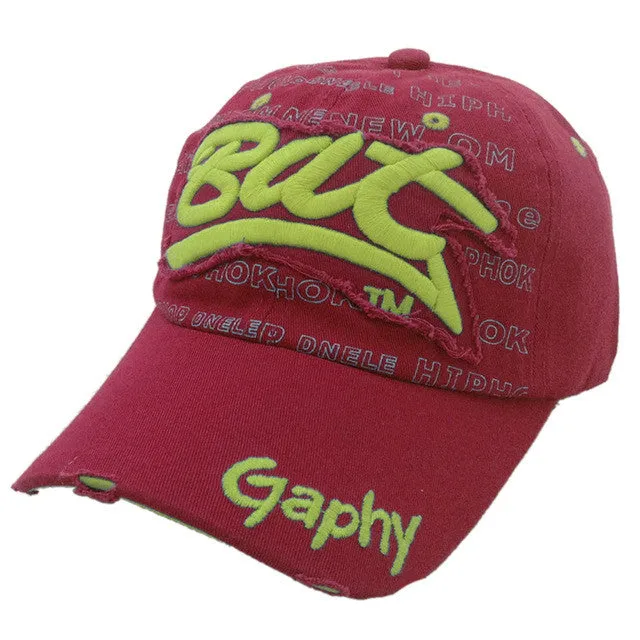 Cotton Mens "Bat" Baseball Cap