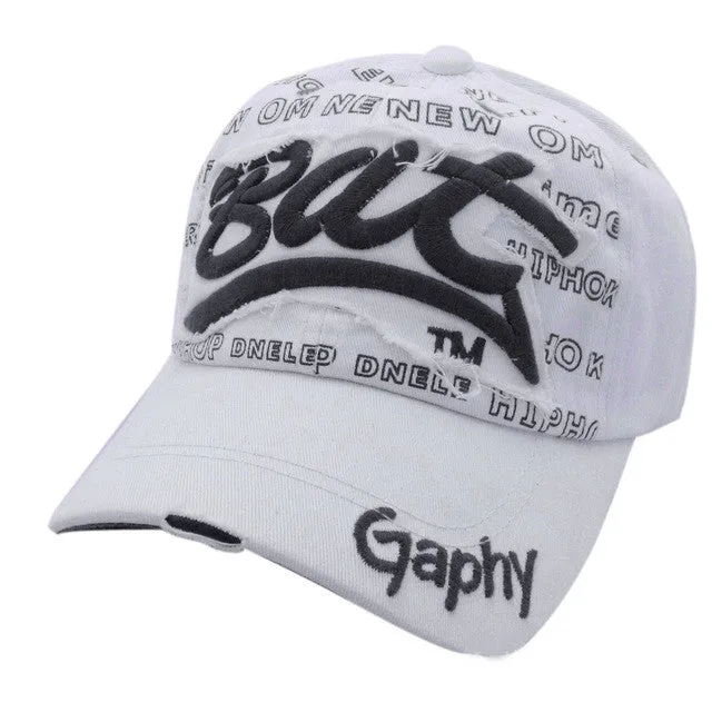 Cotton Mens "Bat" Baseball Cap