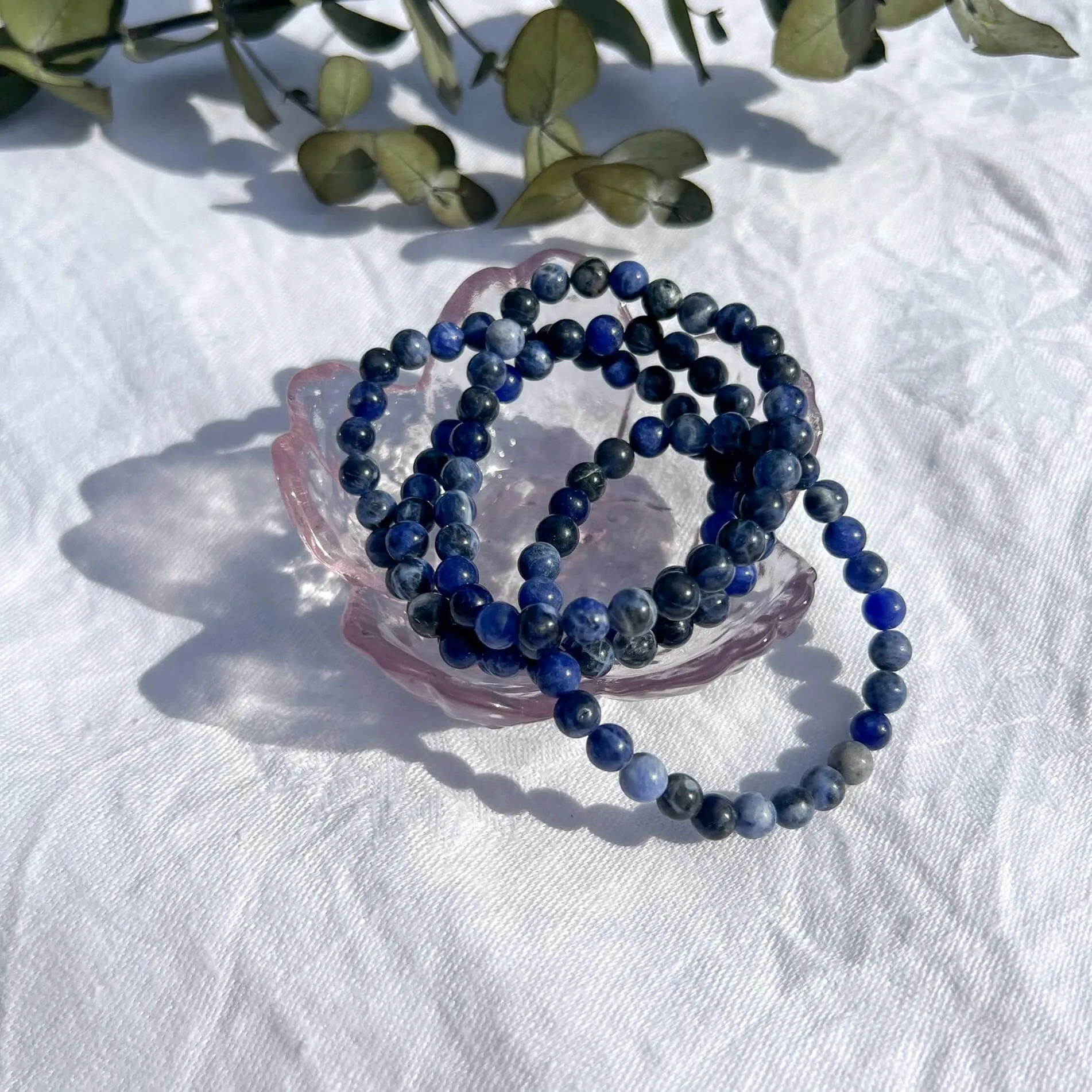 Crystal Bead Bracelet - Sodalite