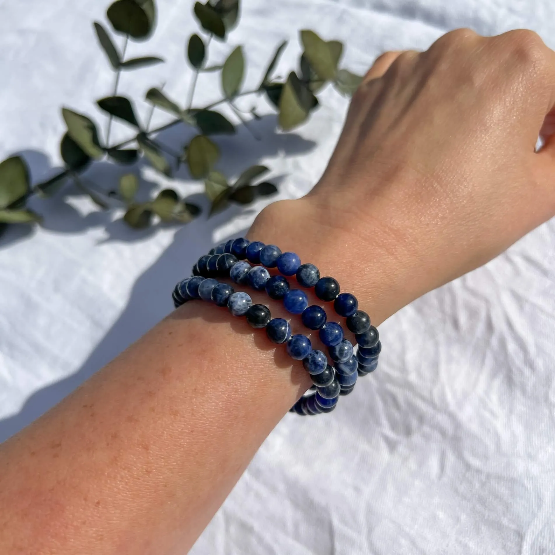 Crystal Bead Bracelet - Sodalite