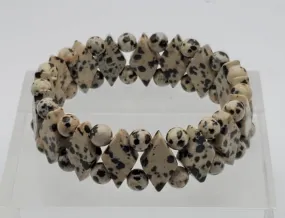 Dalmatian Jasper Bead Stretch bracelet