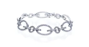 Diamond & White Gold Link Bracelet