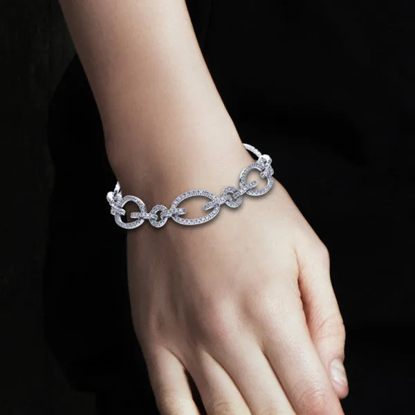 Diamond & White Gold Link Bracelet