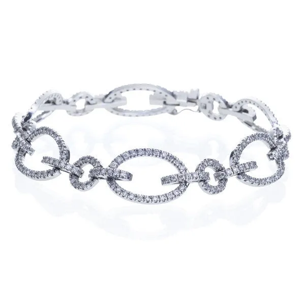 Diamond & White Gold Link Bracelet