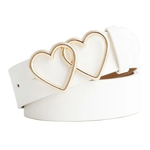 Double Heart Buckle Belt