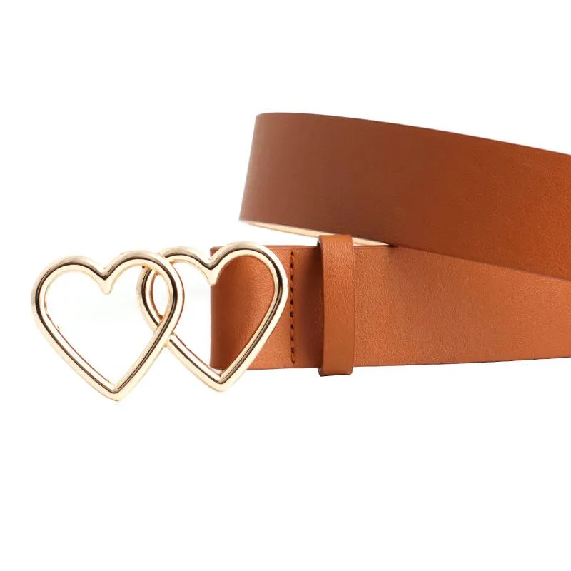 Double Heart Buckle Belt