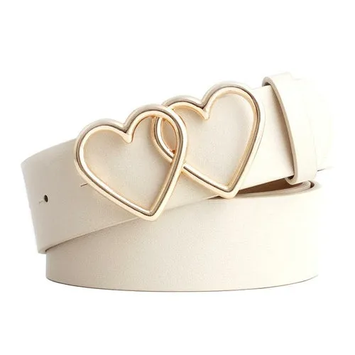 Double Heart Buckle Belt