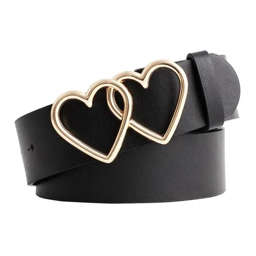 Double Heart Buckle Belt
