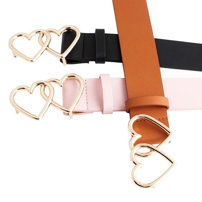 Double Heart Buckle Belt