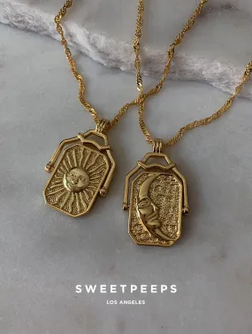 Double Sided Sun & Moon Necklace