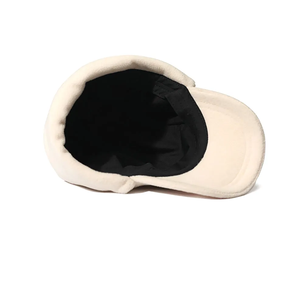 EARFLAP 5 PANEL FLEECE HAT IVORY