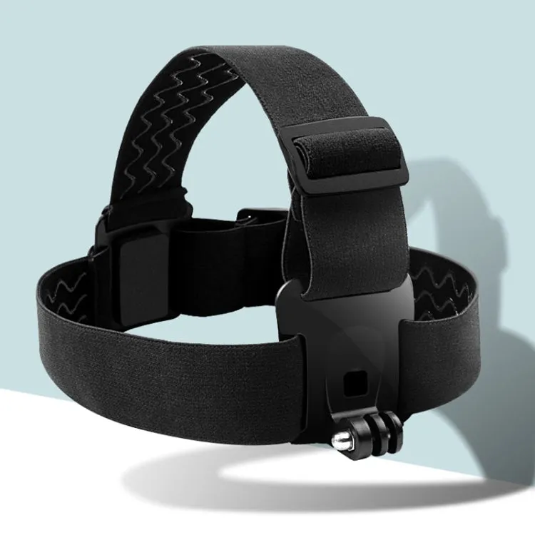 Elastic Mount Belt Adjustable Head Strap with Phone Clamp & Screw & S-type Adapter for GoPro HERO10 Black / HERO9 Black /8 /7 /6 /5, Xiaoyi and Other Action Cameras, Smarphones(Black)