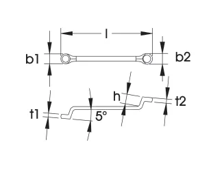 Elora Double Ended Ring Spanner 1.3/8" x 1.1/2" AF