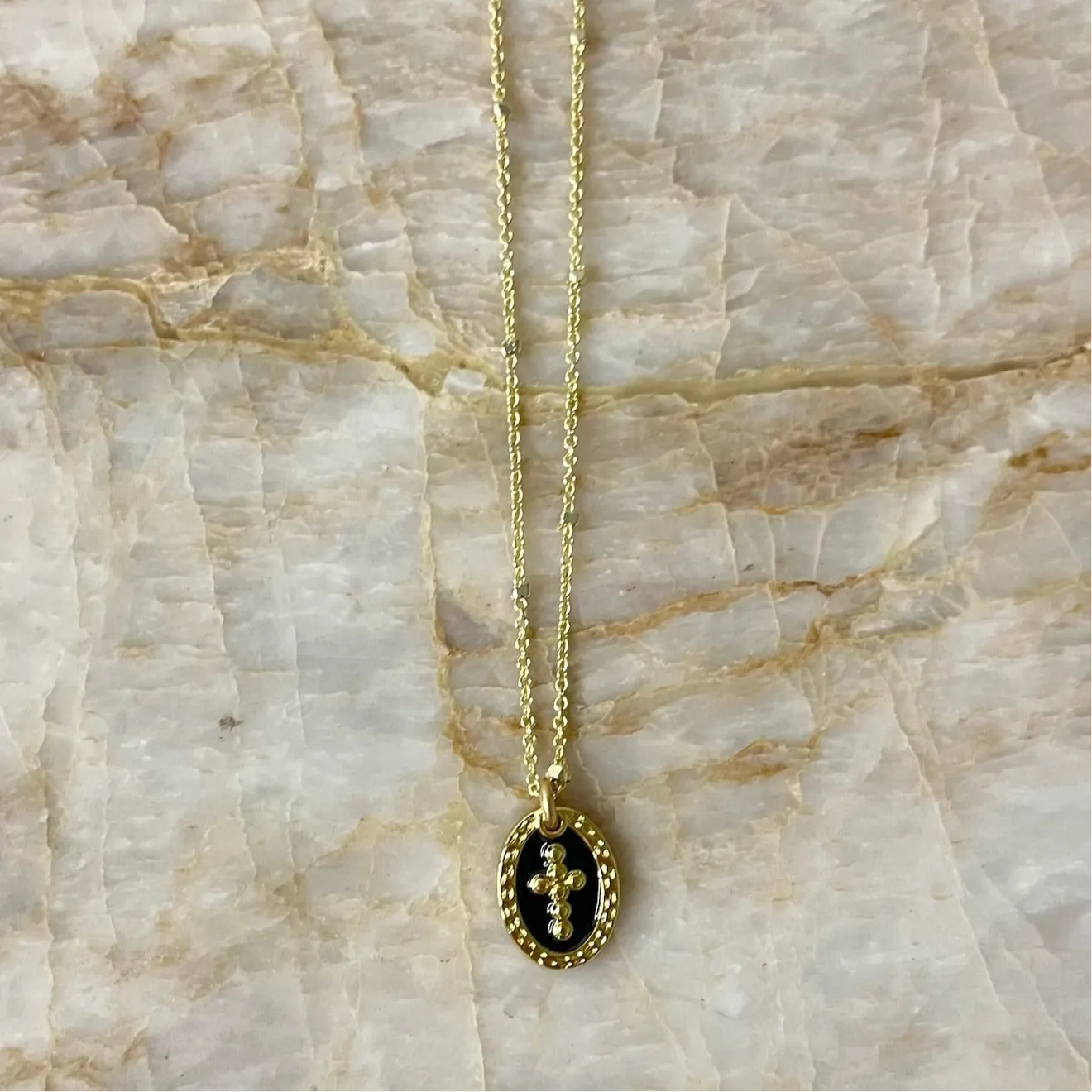 Enamel Cross Necklace