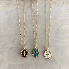 Enamel Cross Necklace