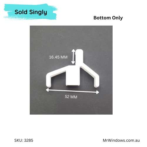 End Cap - suits AB Pivots shower door stile - White - Top OR Bottom - Sold singly