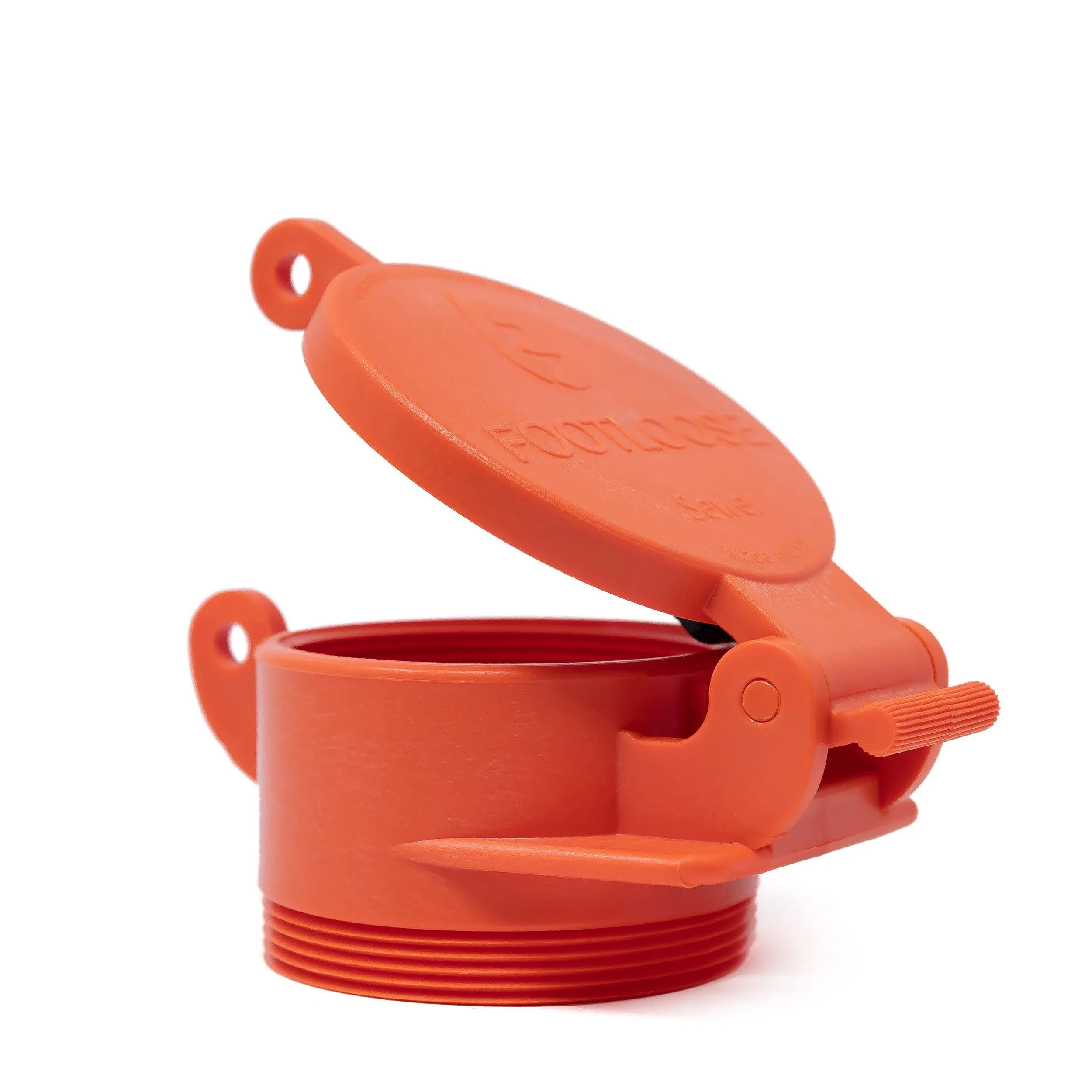 Enviro Design Products: FootLoose RV Site Sewer Cap, 4" Orange Male