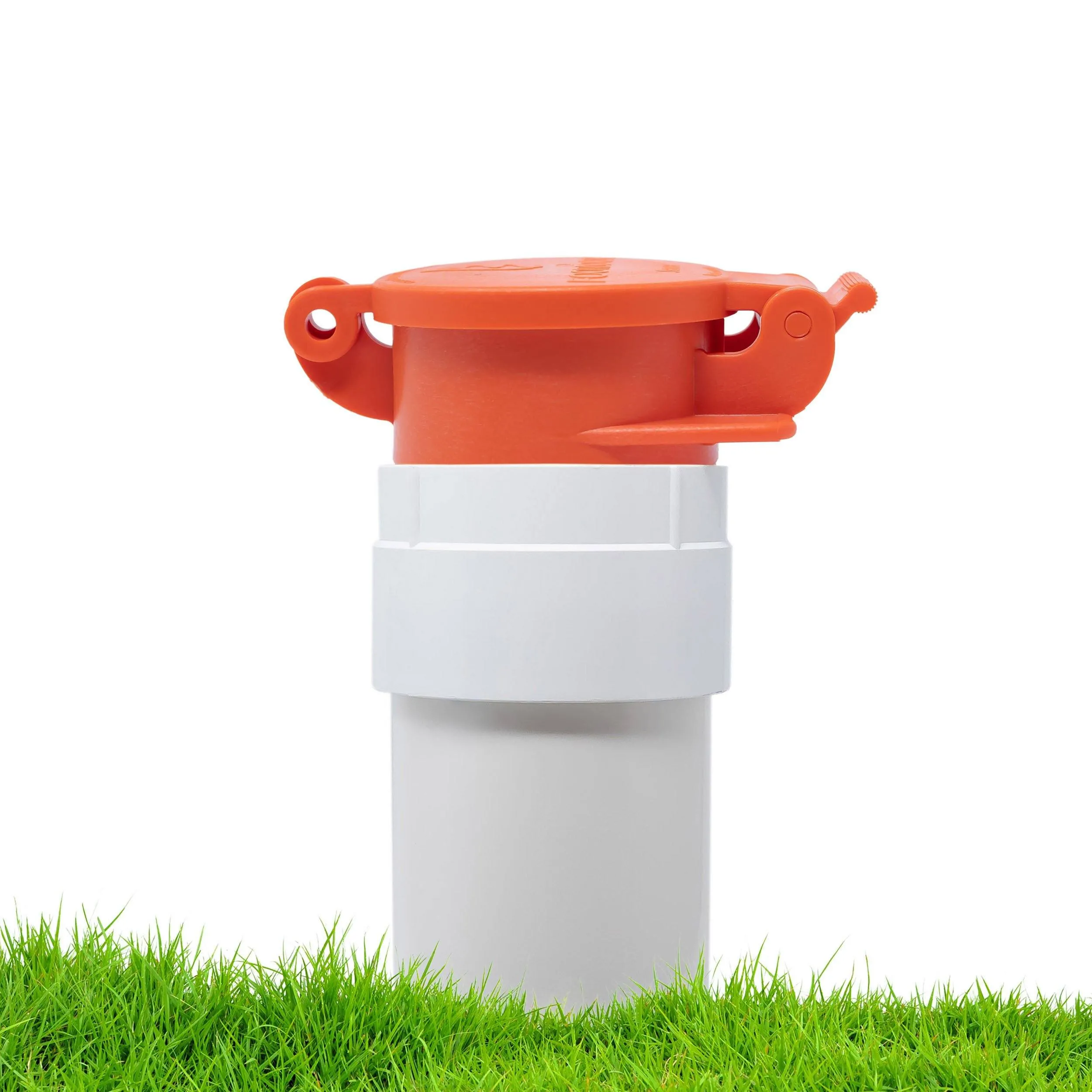 Enviro Design Products: FootLoose RV Site Sewer Cap, 4" Orange Male