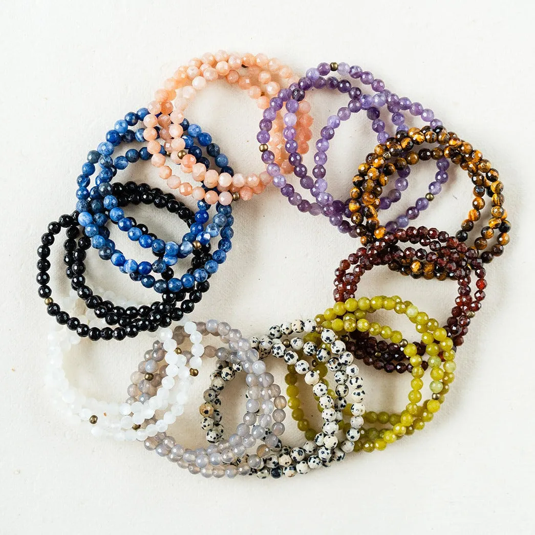 Faceted Gemstone Bracelet