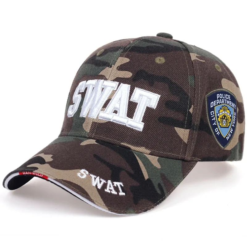 Fashion Men Tactical Cap SWAT Baseball Caps Cotton Snapback Hat Adjustable Unisex Casual Hats Hip Hop Trucker Caps Gorras