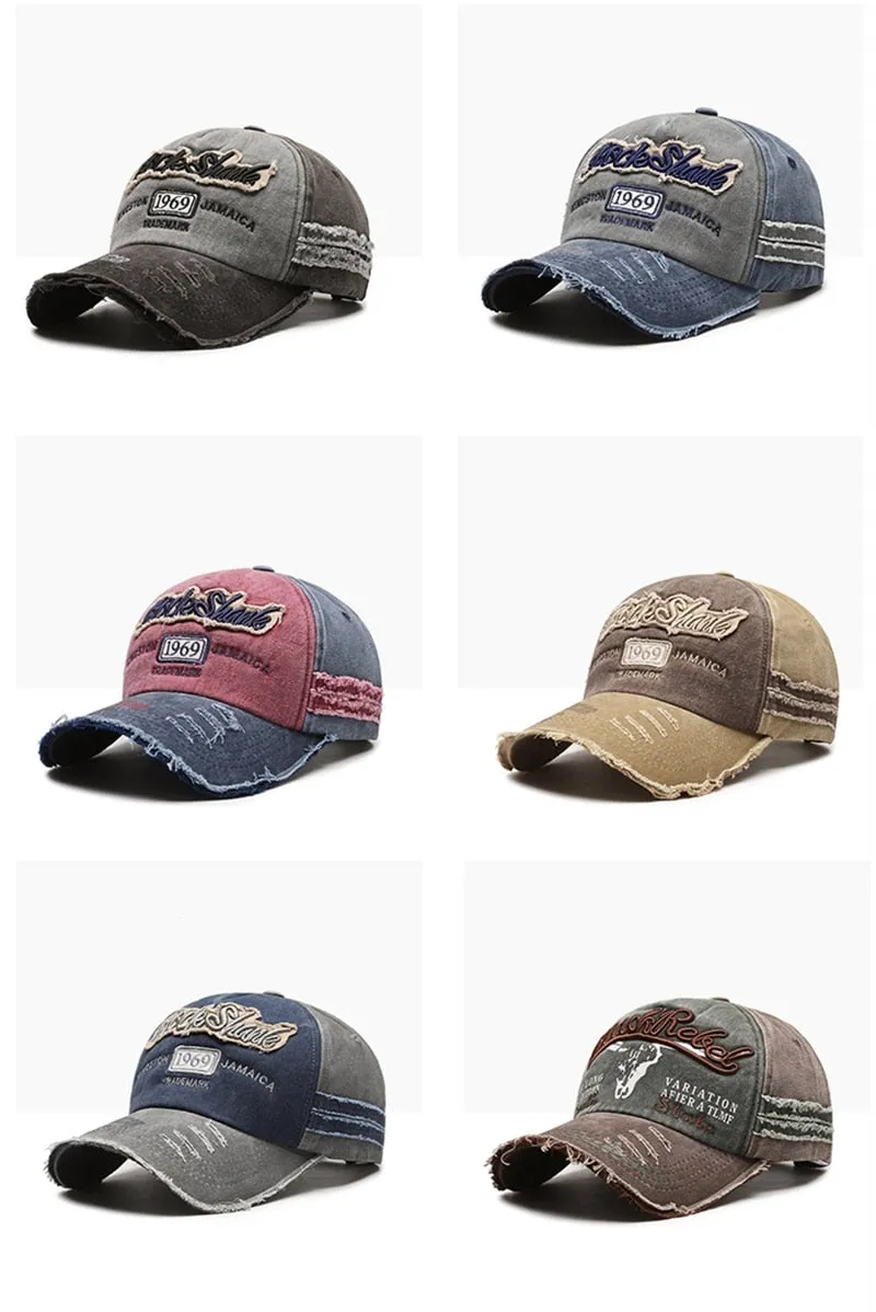 Fashion Unisex Baseball Caps Retro Cotton Snapback Hat for Men Women Casual Adjustable Trucker Cap Bone Casquette