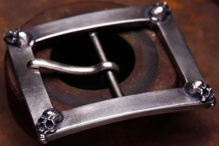 Four Skull Belt Buckle