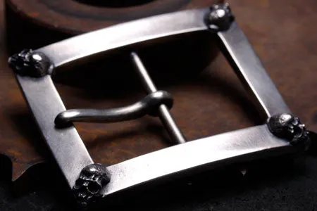 Four Skull Belt Buckle