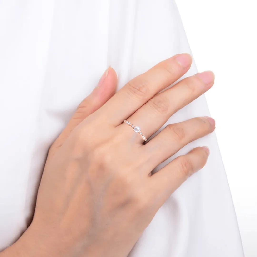 Fresh Water Round Pearl Ring