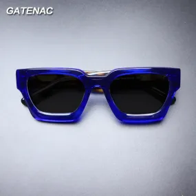 Gatenac Unisex Full Rim Square Polarized Acetate Sunglasses Mo19