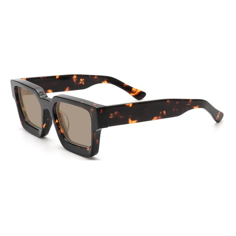Gatenac Unisex Full Rim Square Polarized Acetate Sunglasses Mo19