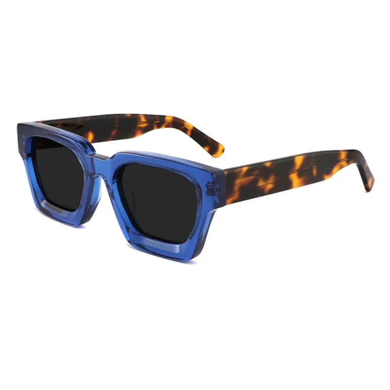 Gatenac Unisex Full Rim Square Polarized Acetate Sunglasses Mo19
