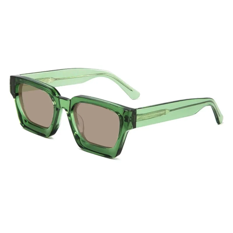Gatenac Unisex Full Rim Square Polarized Acetate Sunglasses Mo19
