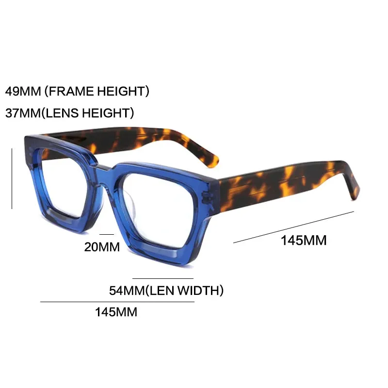 Gatenac Unisex Full Rim Square Polarized Acetate Sunglasses Mo19