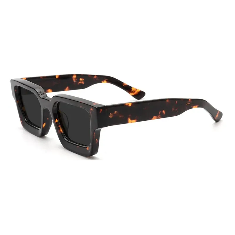Gatenac Unisex Full Rim Square Polarized Acetate Sunglasses Mo19