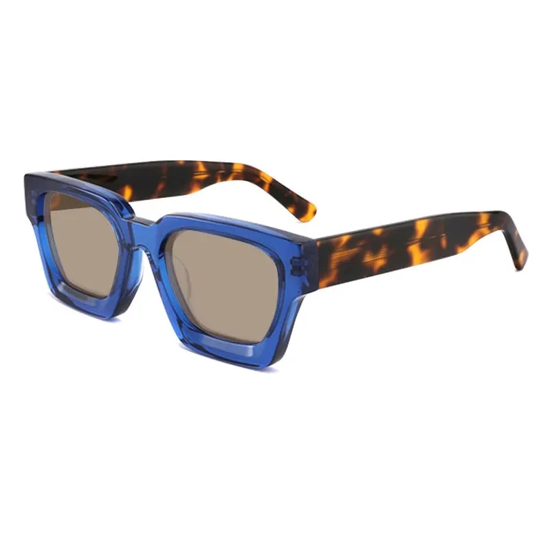 Gatenac Unisex Full Rim Square Polarized Acetate Sunglasses Mo19