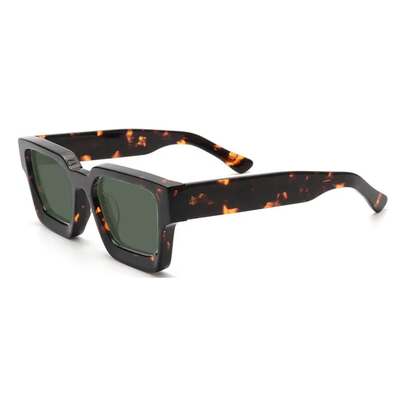 Gatenac Unisex Full Rim Square Polarized Acetate Sunglasses Mo19