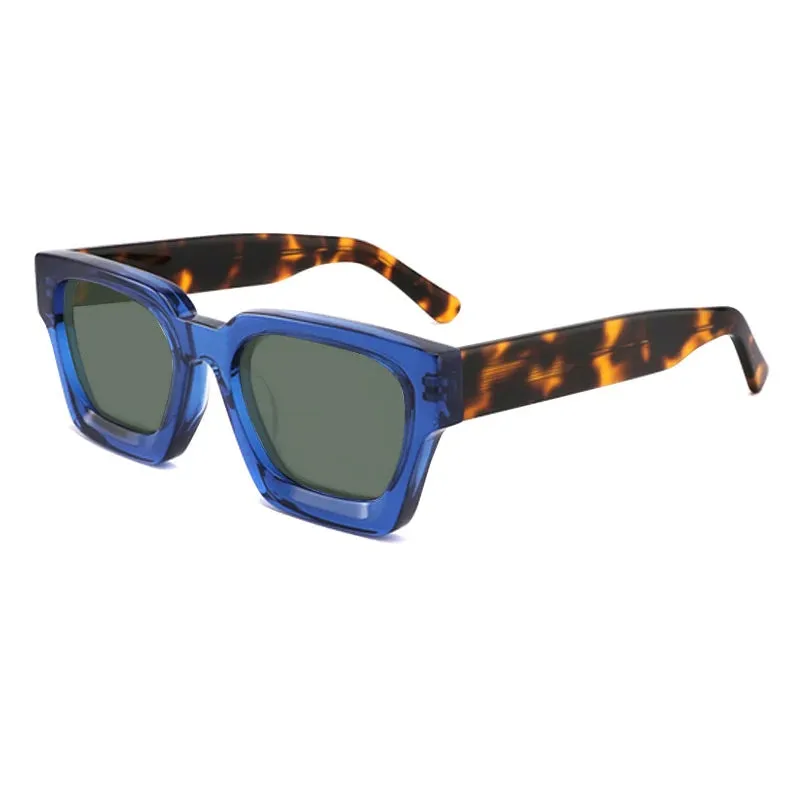 Gatenac Unisex Full Rim Square Polarized Acetate Sunglasses Mo19