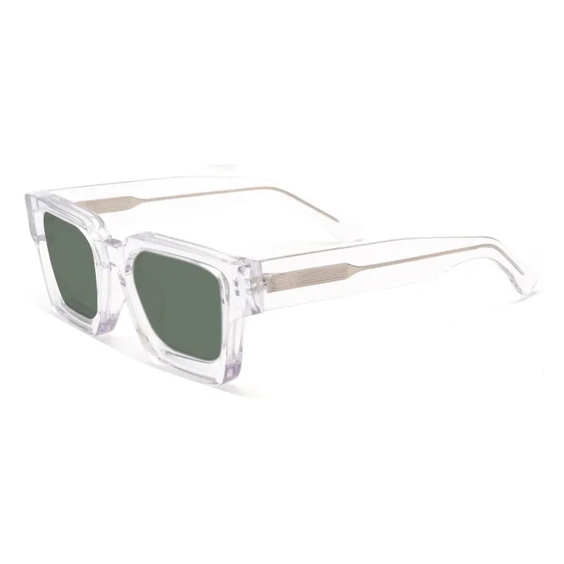 Gatenac Unisex Full Rim Square Polarized Acetate Sunglasses Mo19