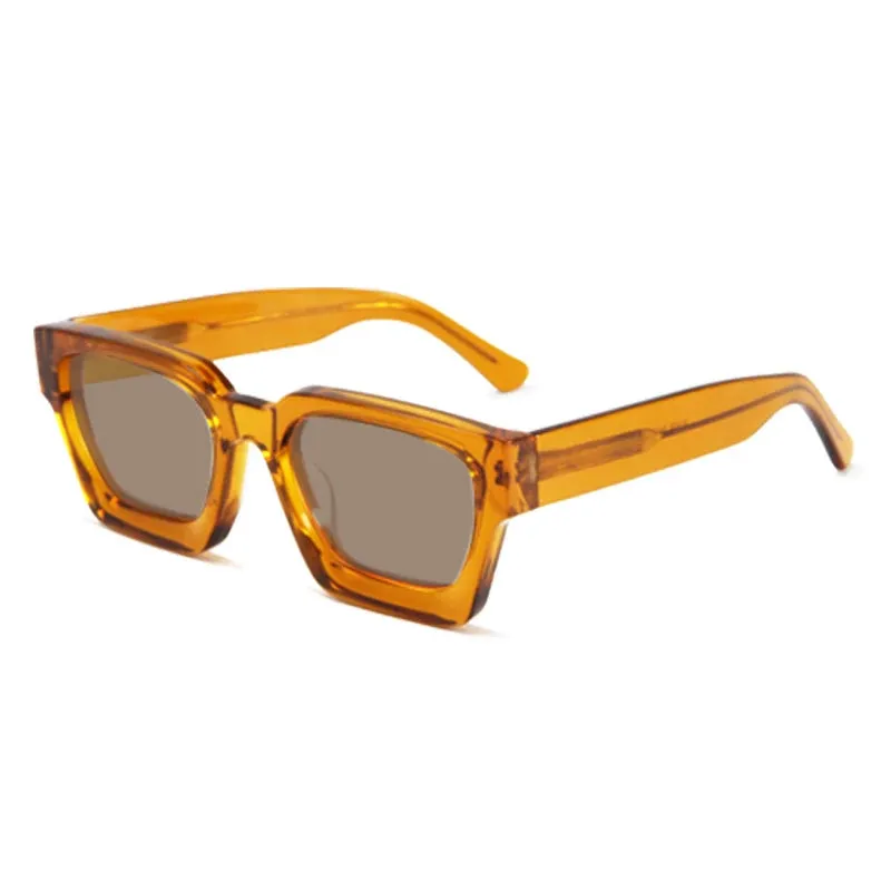 Gatenac Unisex Full Rim Square Polarized Acetate Sunglasses Mo19