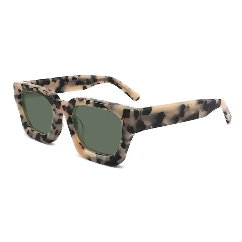 Gatenac Unisex Full Rim Square Polarized Acetate Sunglasses Mo19