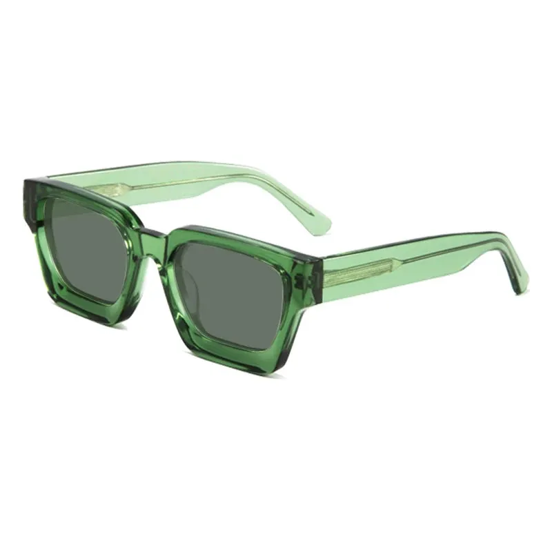 Gatenac Unisex Full Rim Square Polarized Acetate Sunglasses Mo19