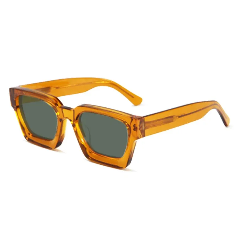 Gatenac Unisex Full Rim Square Polarized Acetate Sunglasses Mo19