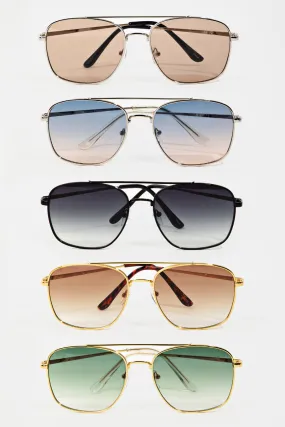 Glory Hour Square Aviator Sunglasses